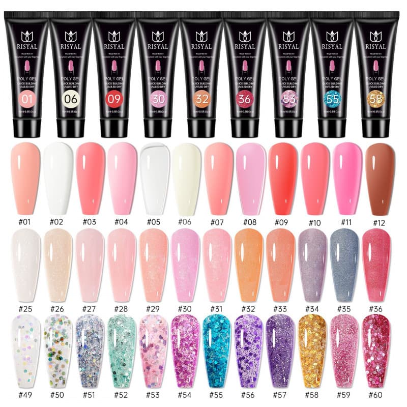 Nail Art Crystal Extension Gel Poly Gel Nail Extension 15ml UV No-Form Modeling Gel Cross-Border Supply