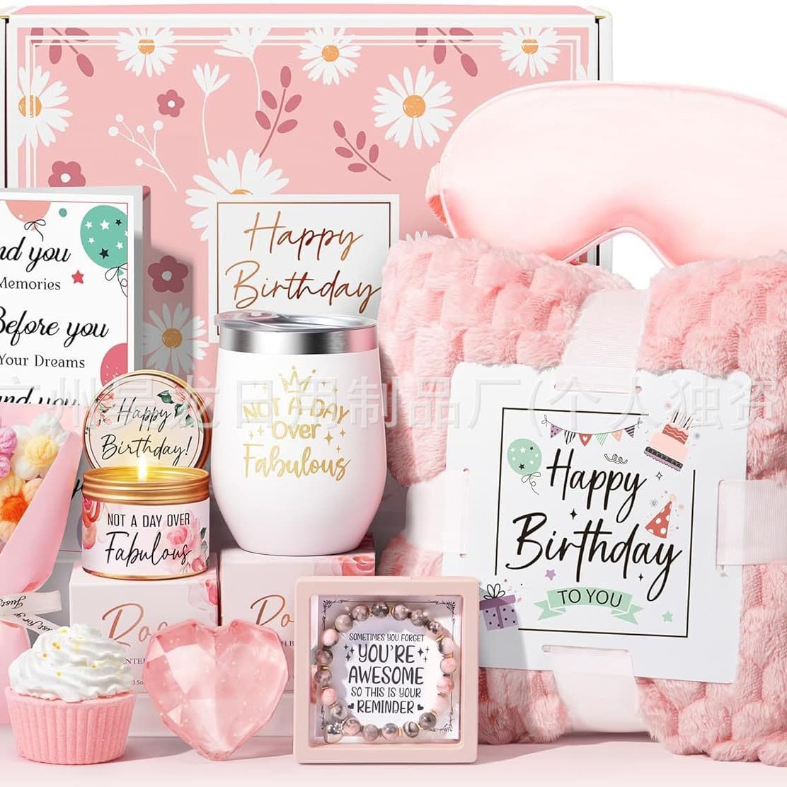 Cross-border birthday gift for female friendship, unique happy birthday gift basket, relaxing spa gift