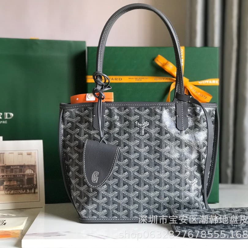 Goyard Goya dog tooth mini double-sided tote bag shopping bag mini tote mother-in-law handbag shoulder bag