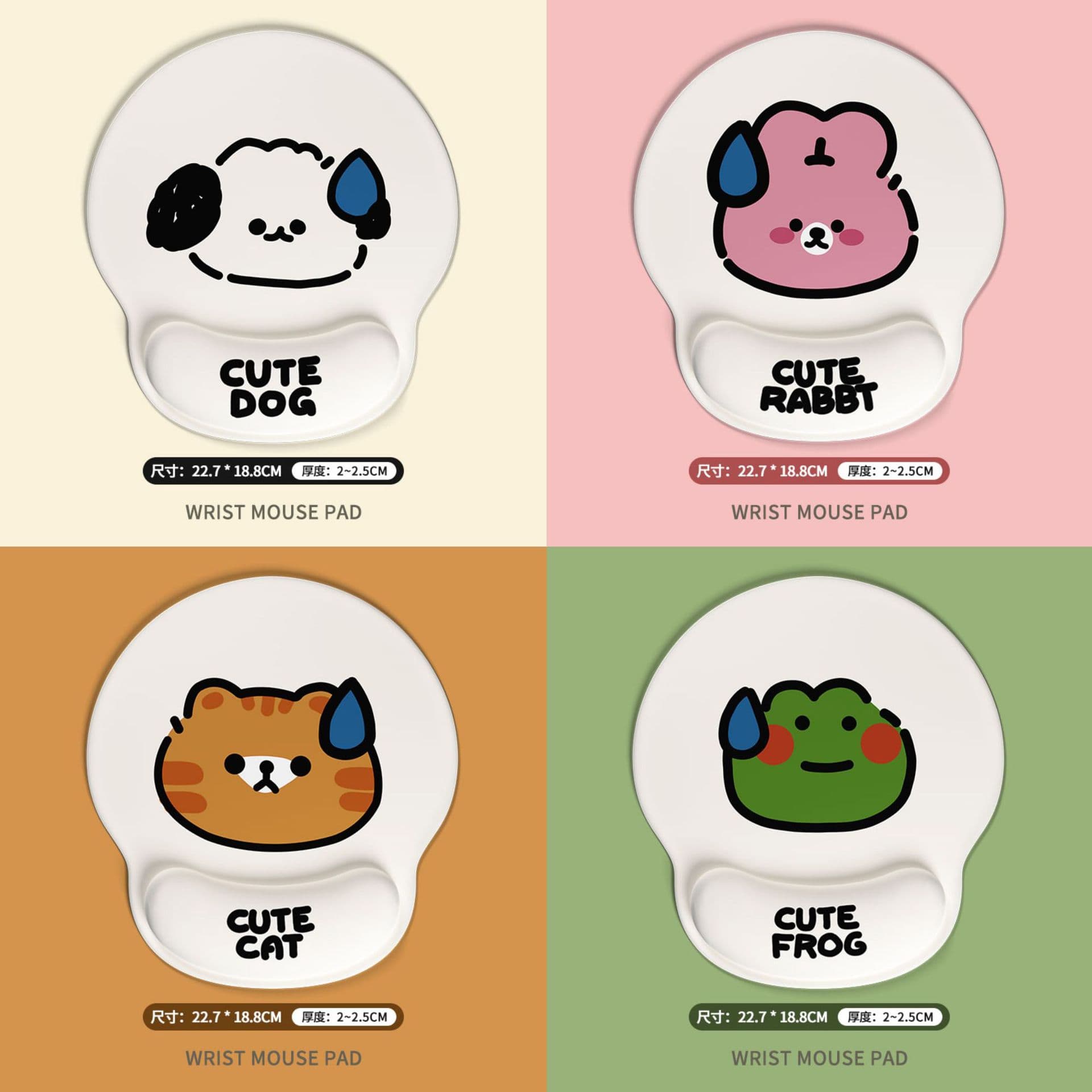 Wrist Rest Mouse Pad Cute Animal Wrist Support Pad for Women Memory Foam Office Desk Pad Keyboard Hand Rest