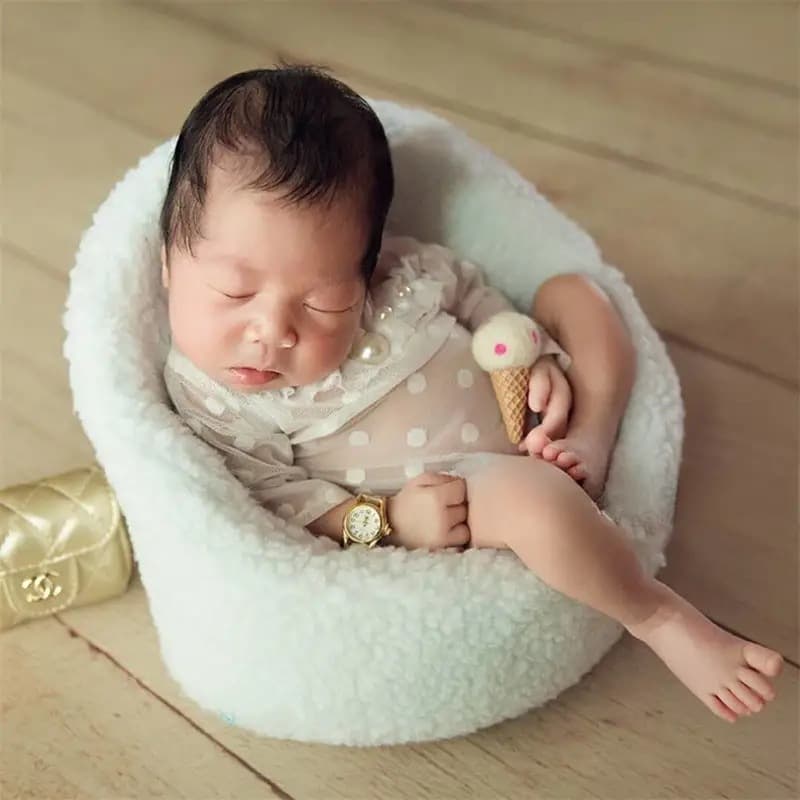 Foreign trade children's photography props, cotton newborn photo sofa seat mini posture cushion