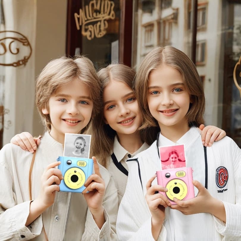 Cross-border Hot Selling Kids Color Print Camera wk01 Instant Mini