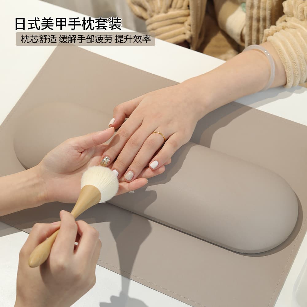 Hand pillow cushion set for nail salon special cream anti-fouling leather hand cushion table mat pillow tool wholesale manicure hand pillow