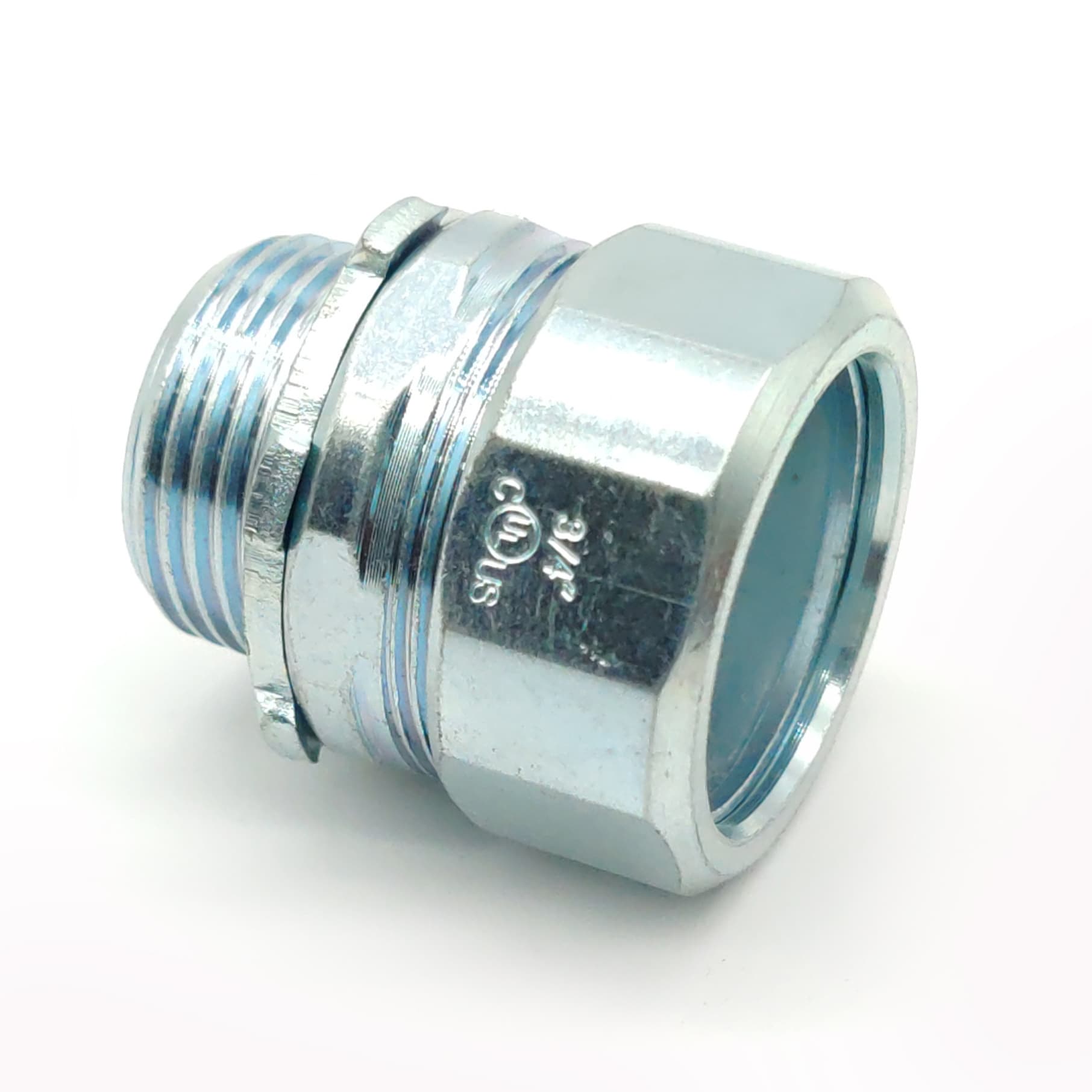 Iron Galvanized with Spring Ring Rigid Conduit Box Connector Compression Rigid Connector Conduit
