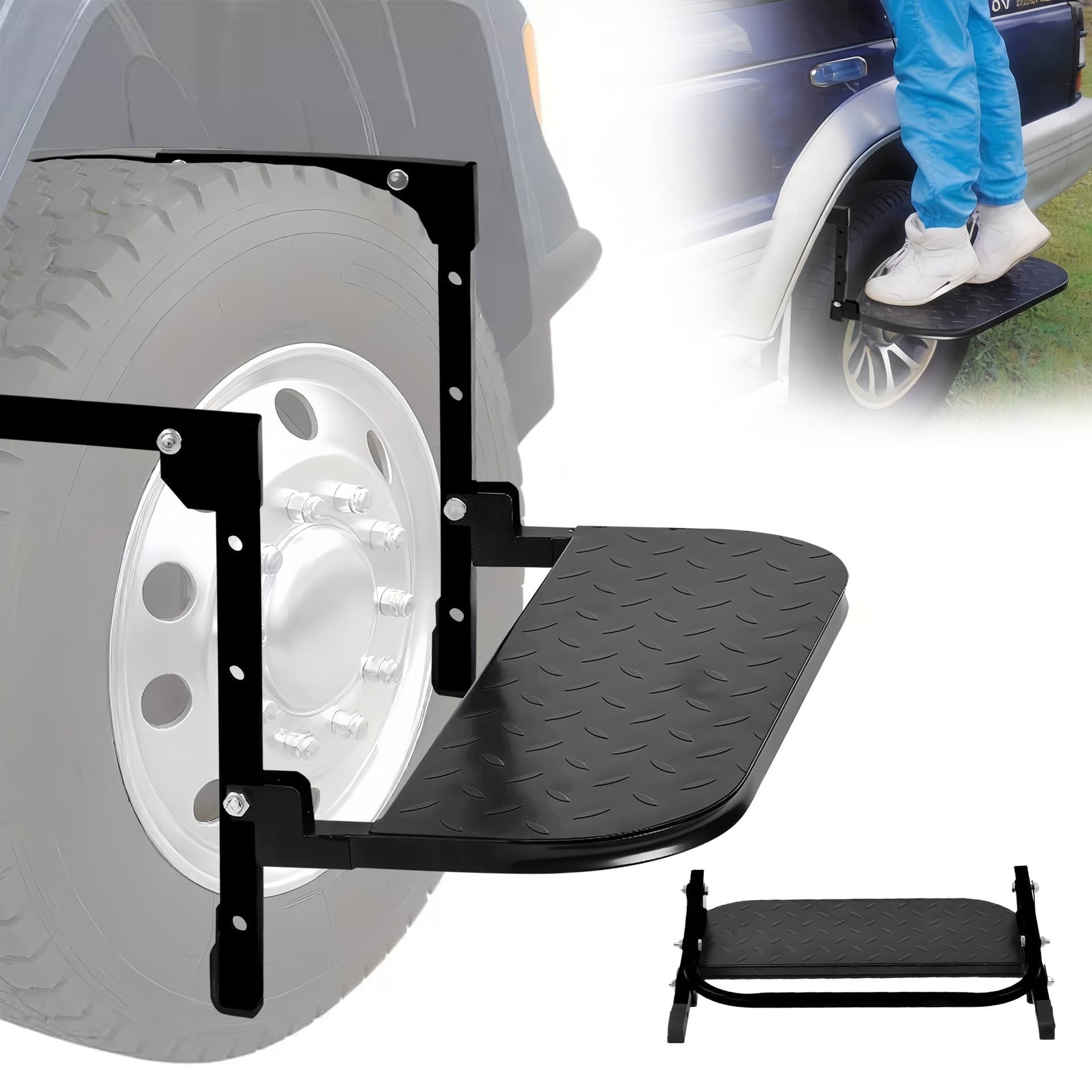 Factory Adjustable Tire Step Ladder Pedal Car Boarding Ladder Outdoor Off-Road Equipment Car Tire Step