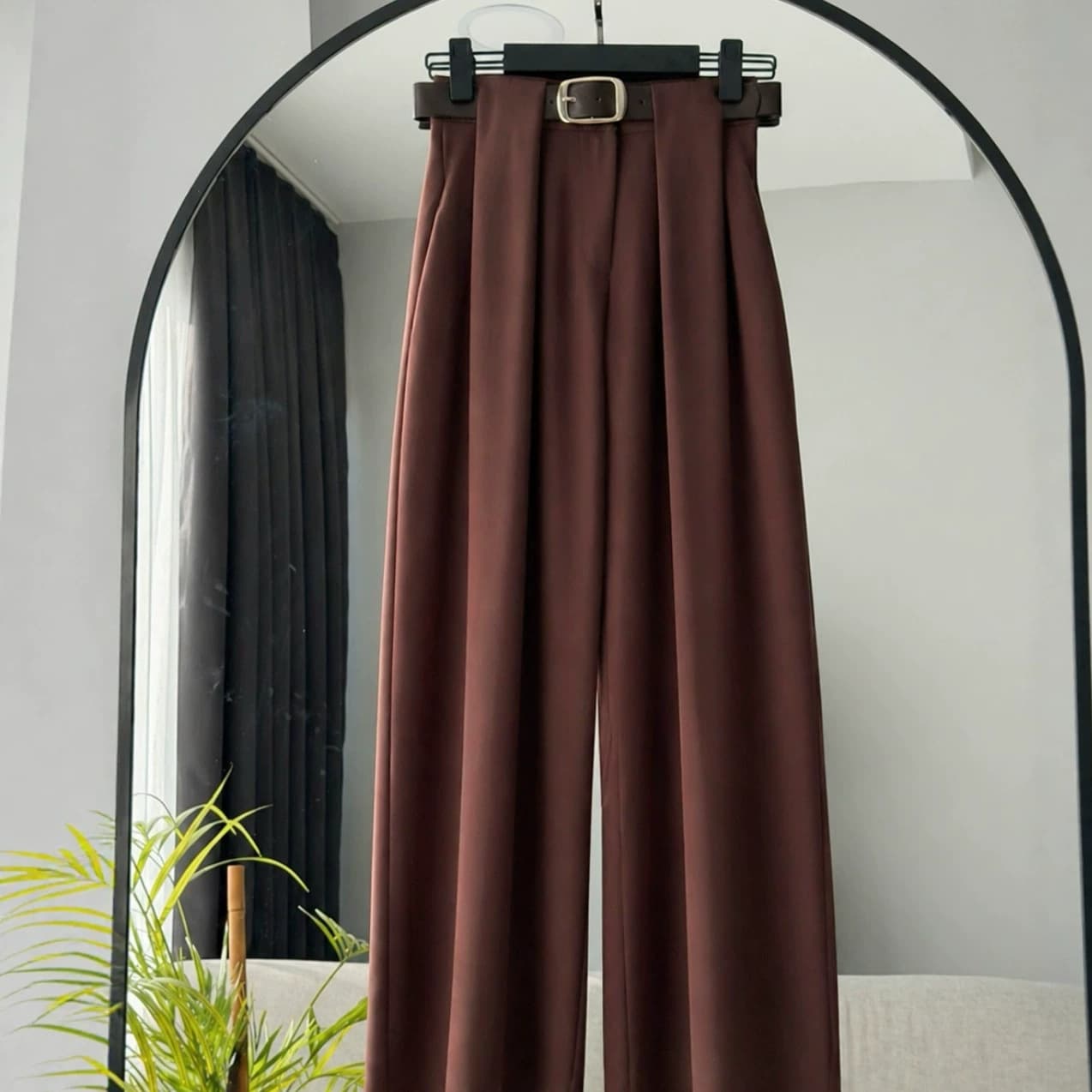 Women's 2026 New Style High-Waisted Casual Pants with Pockets, Straight-Leg Pants, 2026 Summer Thin Wide-Leg Pants