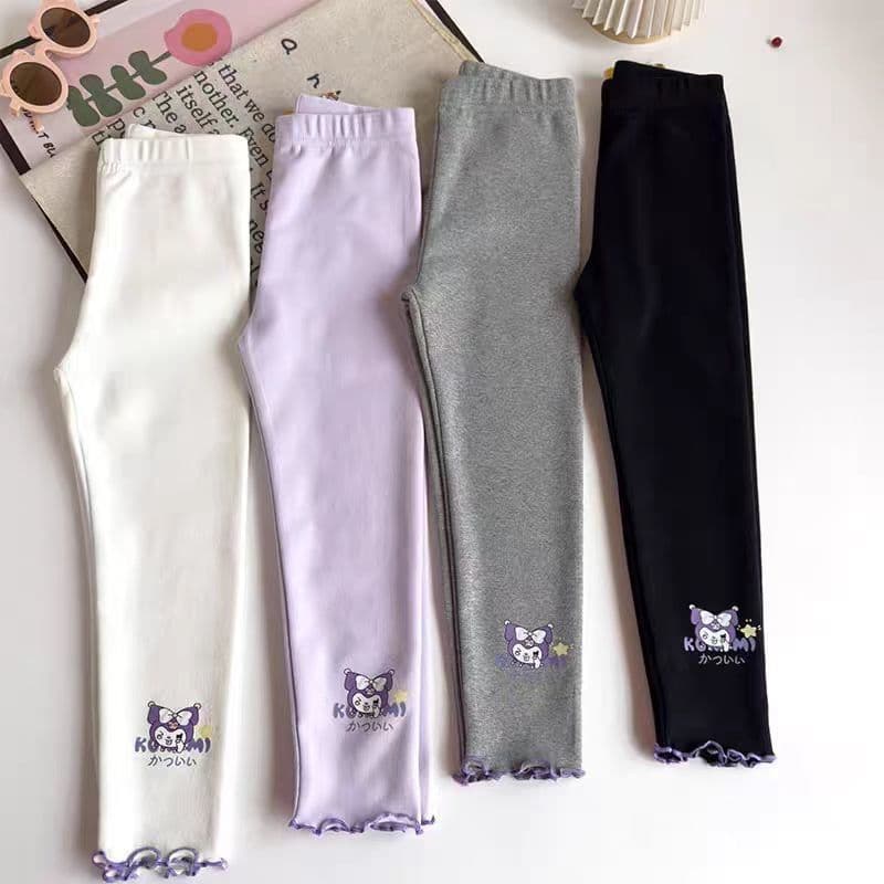 Leggings Girls 2025 New Spring Autumn Korean Slim Fit Stylish Kids Pants Thin Baby Long Pants Cotton