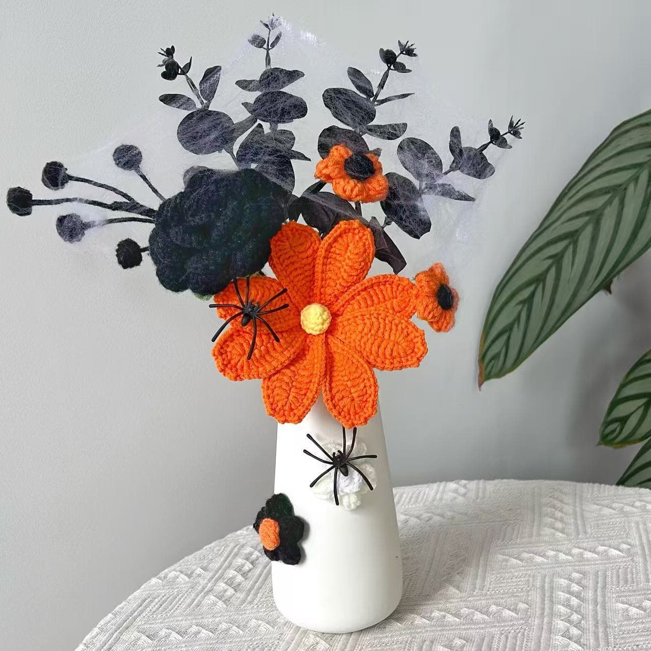 Artificial Flowers cross-border Halloween artificial flowers home decoration yarn flowers ready-made gifts