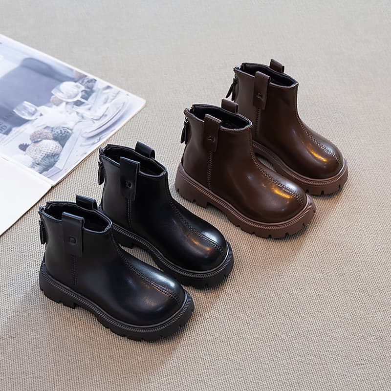 Girls' Boots 2025 New Autumn and Winter Children's Short Boots Martin Boots Baby Girl Leather Boots Fashionable and Versatile Single Boots Autumn