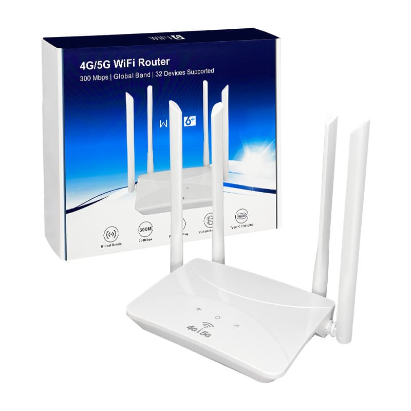 UK 4G Router CPE Router Wireless WiFi Sharing Home Office Internet Router with SIM Card Slot