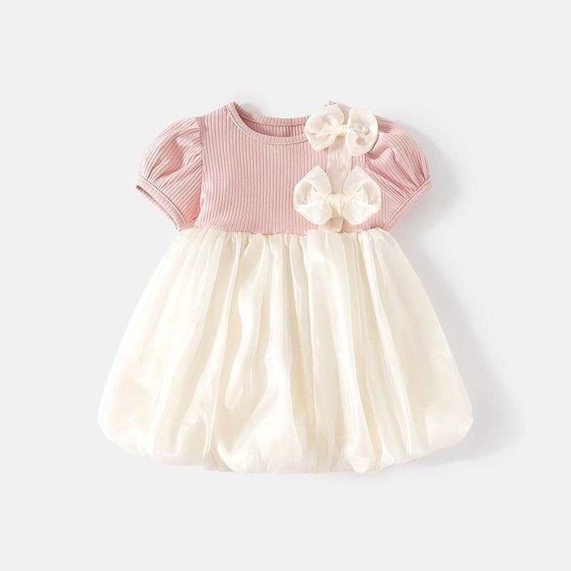 Girls summer dress baby girl bow dress summer children style princess mesh skirt