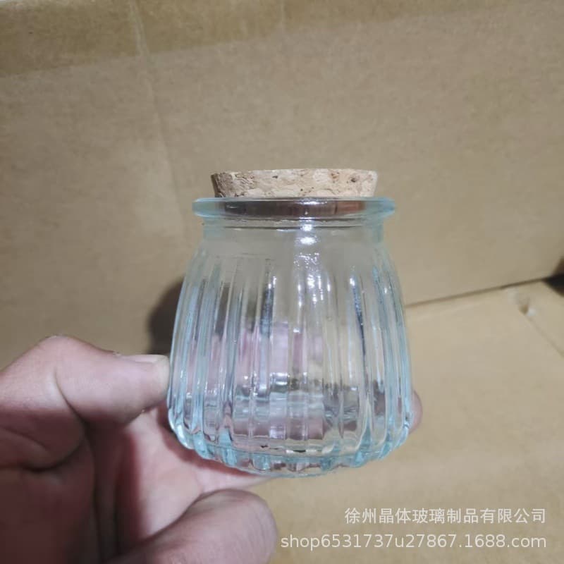 Wholesale 100ml Glass Pudding Jar Thickened Milk Cup High Temperature Resistant Yogurt Bottle Cork Glass Bottle Wish Bottle