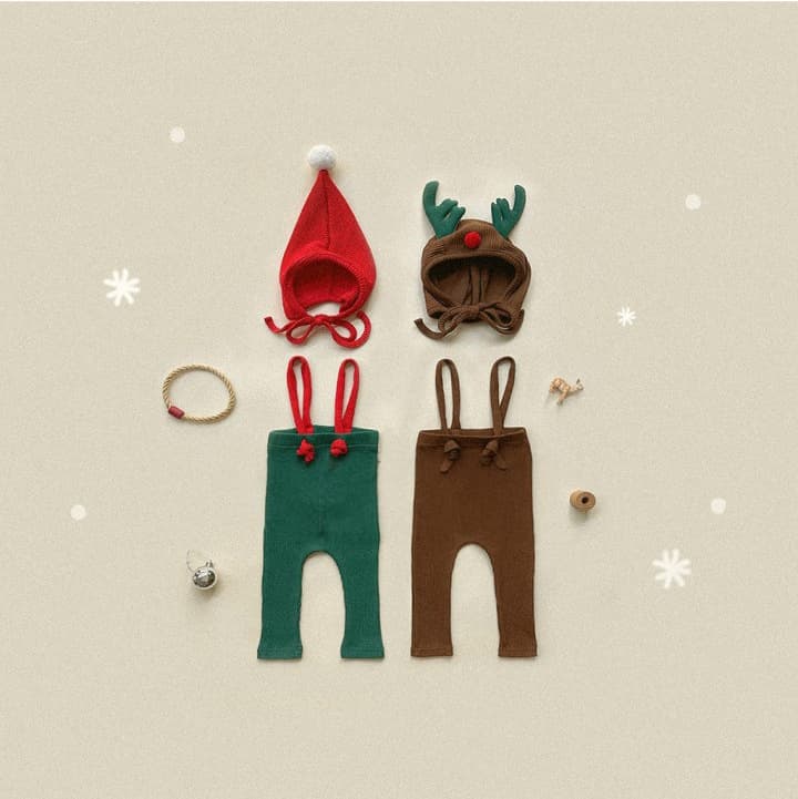 25 Spring New Baby Overalls Ins Style Christmas Holiday Children's Romper High Elasticity Base Pants PP Pants