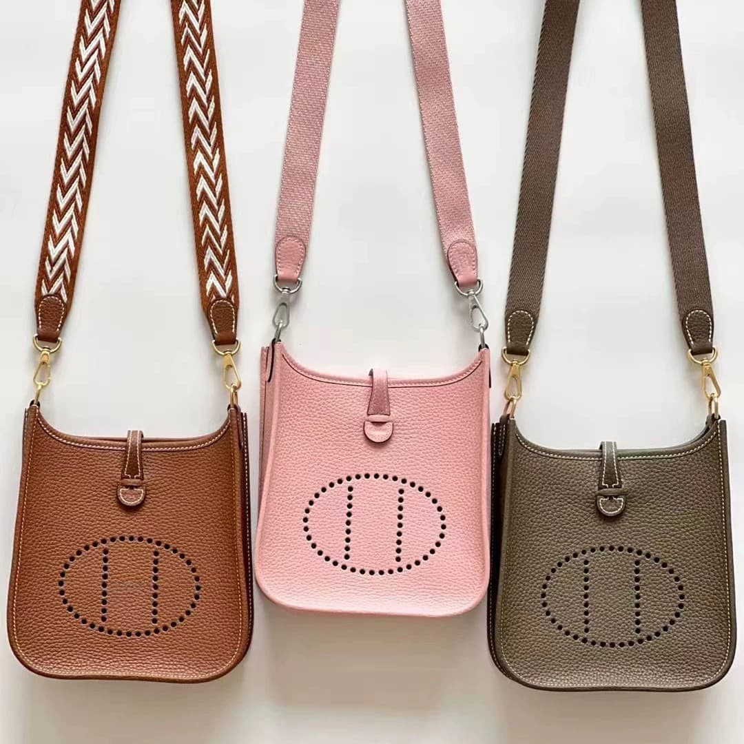 Togo leather Evelin genuine leather cross-body small bag first-layer cowhide casual mobile phone bag simple and versatile pure leather women's bag