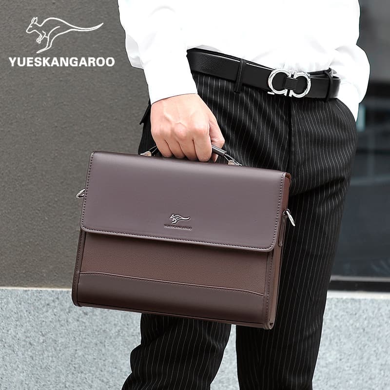 Mike Kangaroo men's bag handbag business briefcase business trip office backpack stereotyped large-capacity shoulder bag