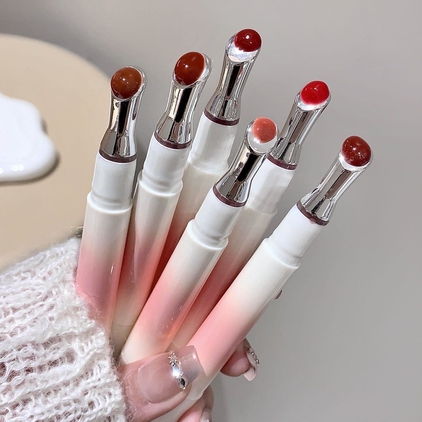 kakashow Watery Soft Color Lip Gloss Water-Gloss Plump Lip Iron Head Lip Gloss Lipstick Clear Korean Style Youthful C506