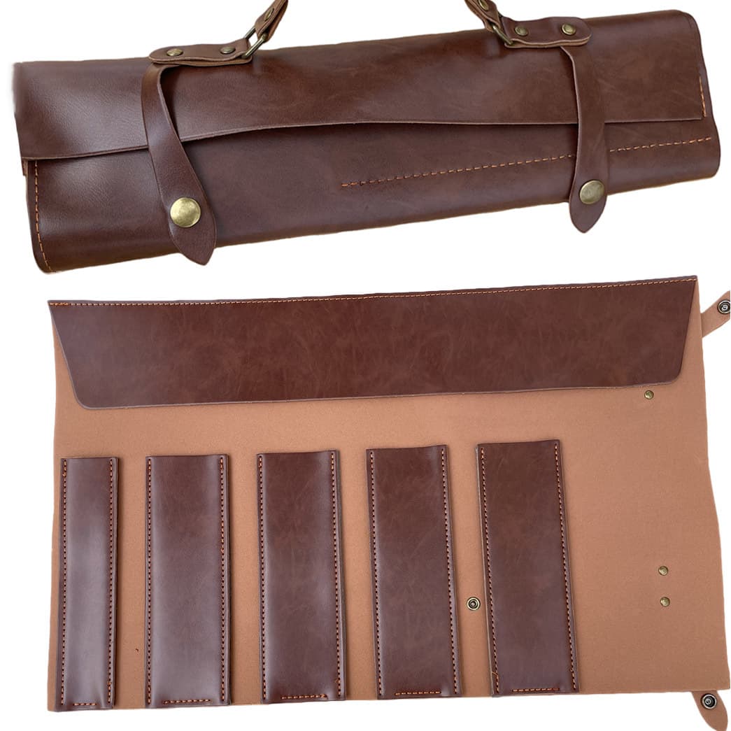 In-stock cross-border hot-selling knife sheath set, five-piece chef knife set, camping portable knife sheath.