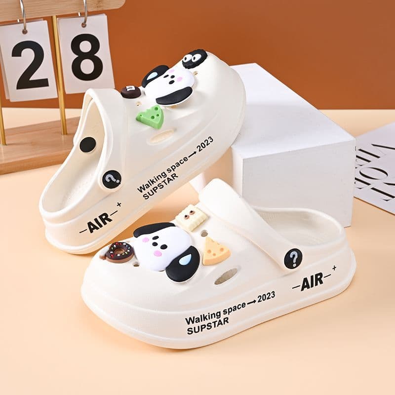 Children's perforated shoes 2024 summer anti-slip outdoor unisex cute breathable soft sole baby casual beach shoes