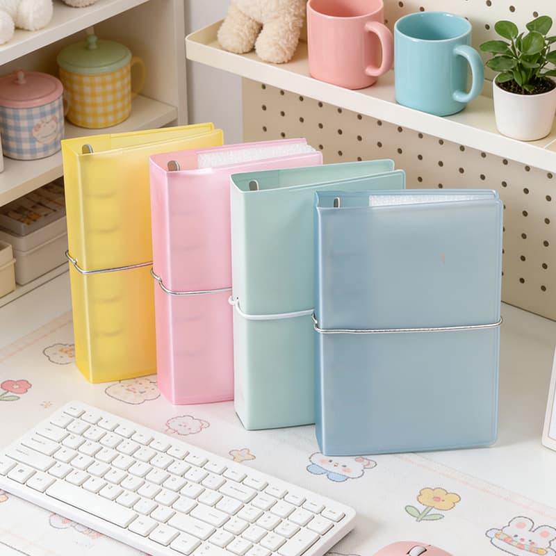 Macaron Color M5 Hardcover Loose-Leaf Journal High-Appearance PVC Cover Detachable Notebook PP Strap Shell