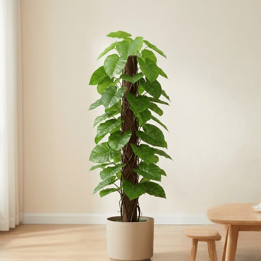 Artificial Philodendron Large Floor Green Plant, Living Room Office Decoration Bionic Plant, Nordic Light Luxury Style