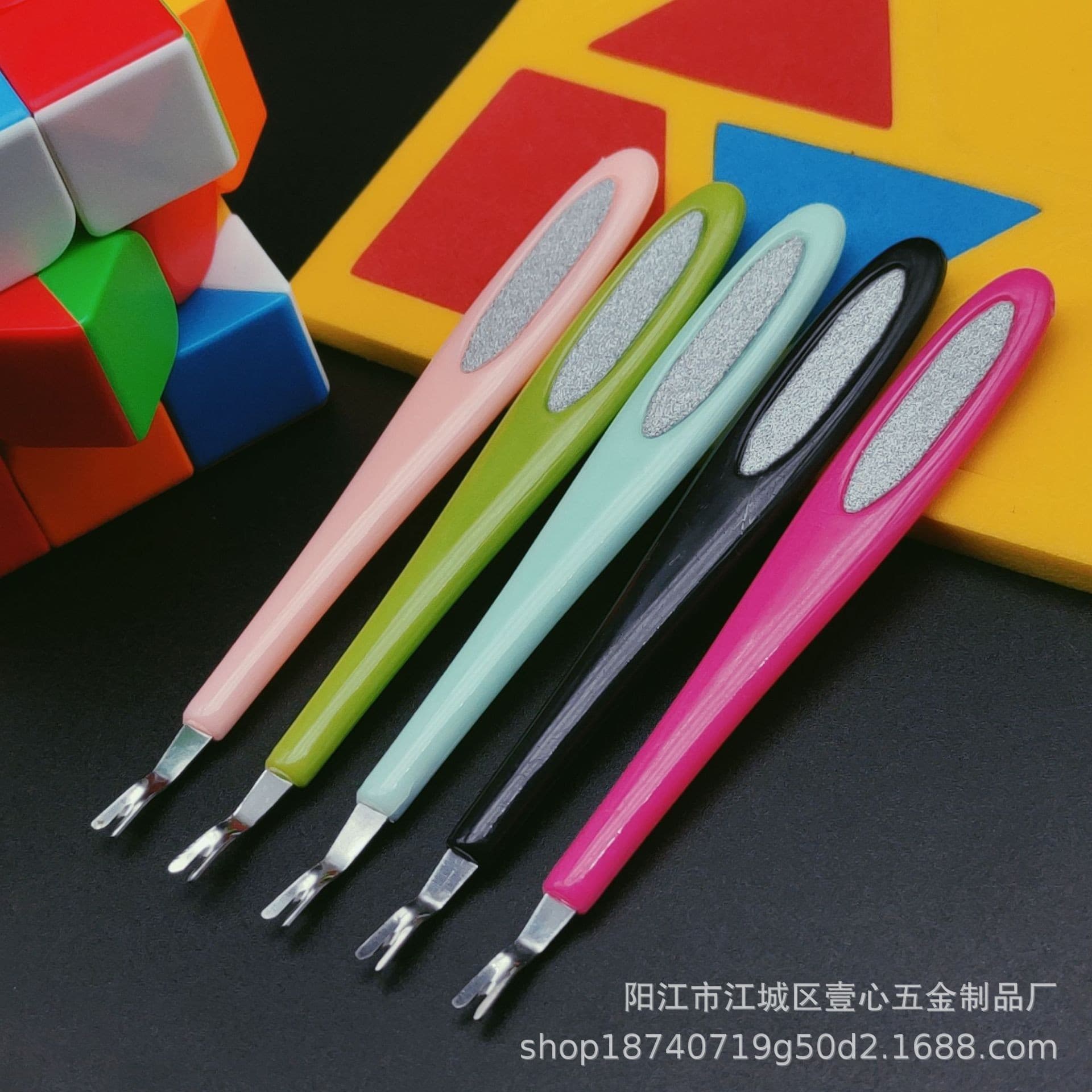 Factory Direct Nail Tools Cuticle Fork Stainless Steel Cuticle Pusher Exfoliating Nail Care Cuticle Shovel Ready Stock