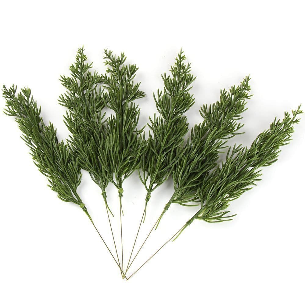 Cross-border simulated plastic pine needles, artificial PE pine and cypress, three-dimensional tower pine green plant decoration accessories, Christmas tree ornaments