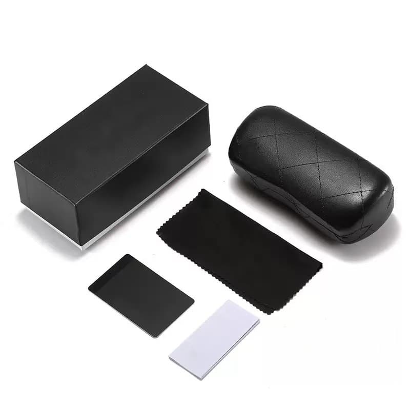 Version-Matched Pressure-Resistant Colorful Portable Student Eyewear Packaging, Lychee Pattern Eyeglass Cases, Square Classic Combo Packaging Boxes