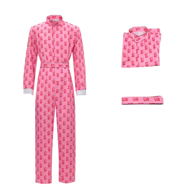 2025 Movie Barbie Cosplay Costume, Real Movie Barbie Dress and Leggings Cosplay Outfit Full Set