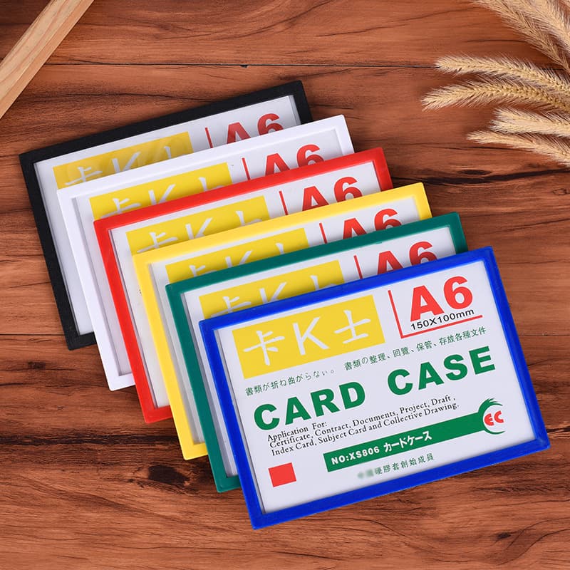 Colored Card K Magnetic Rigid Card Sleeves A4 A5 A6 Transparent PVC File Protection Hard Plastic Sleeve Card Storage Manufacturer Wholesale