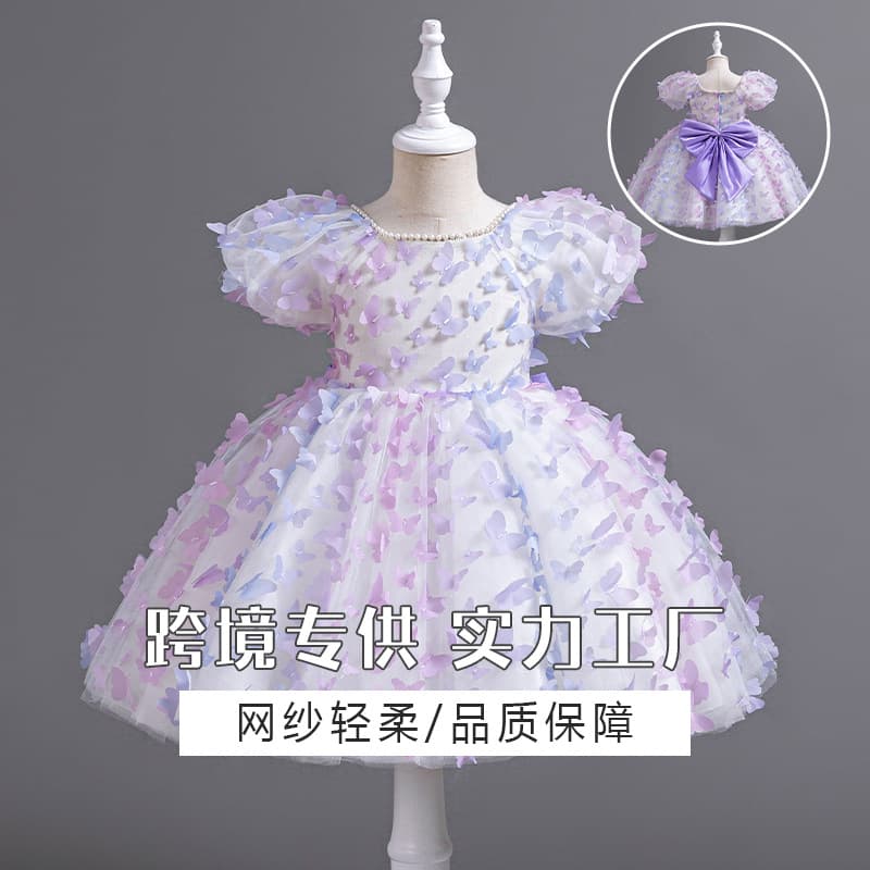 Kids Dress Middle East Girls Children's Dress Birthday One Year Old Performance Toddler Princess Dress Polyester Fiber Class B