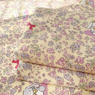 2026 New Thick Cotton Bed Sheet Single Piece Cartoon Print Design Home Bedroom Student Dormitory Bed Sheet Three-Piece Set