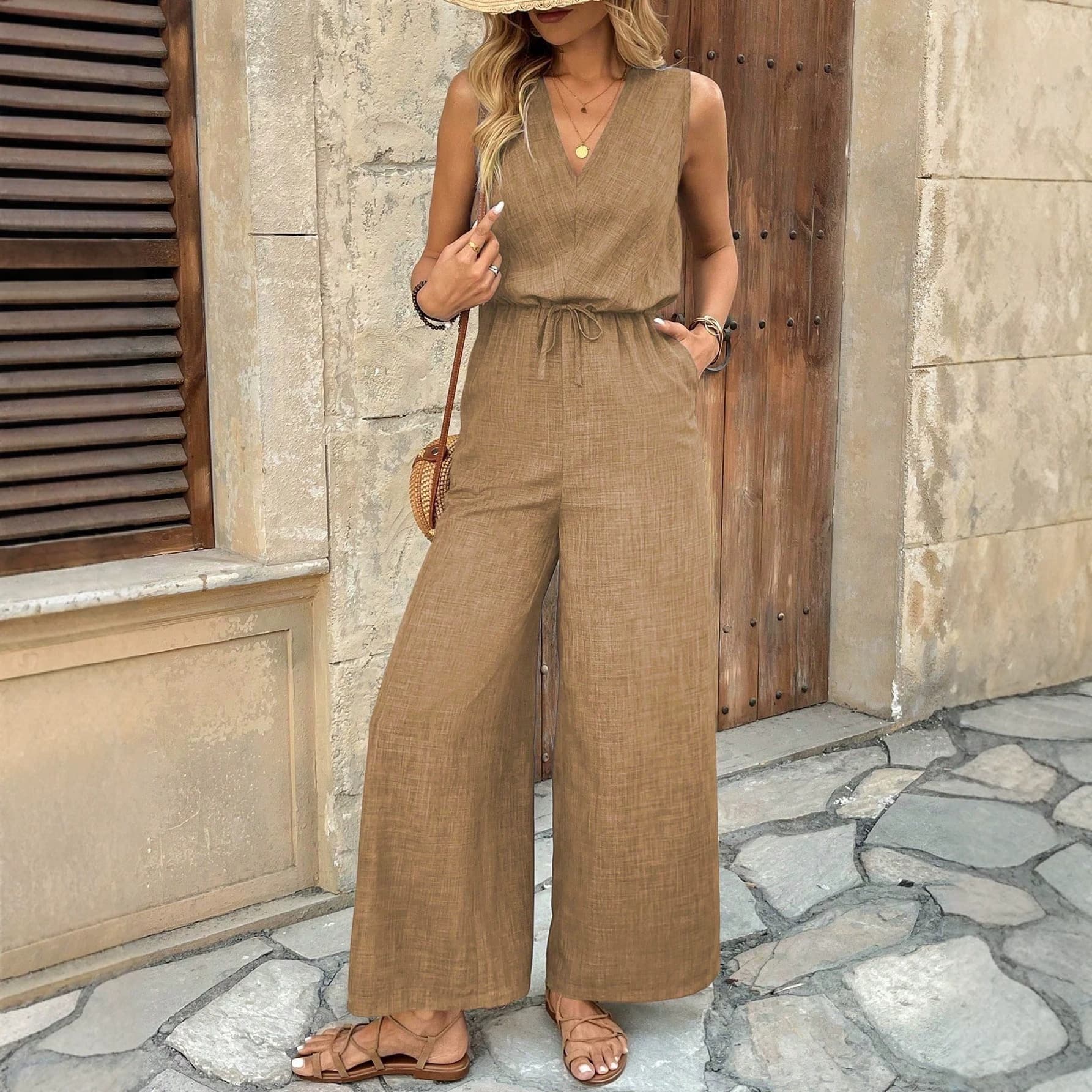 In Stock - 2026 Summer Jumpsuit Romper European American Export Cross-border TEMU Amazon Women's New Arrival