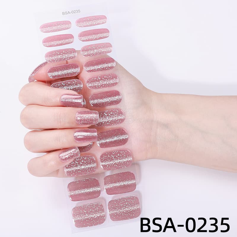 Cross-border European and American no-bake gel manicure stickers waterproof flashing cat eye bronzing nail polish film butterfly nail stickers Amazon