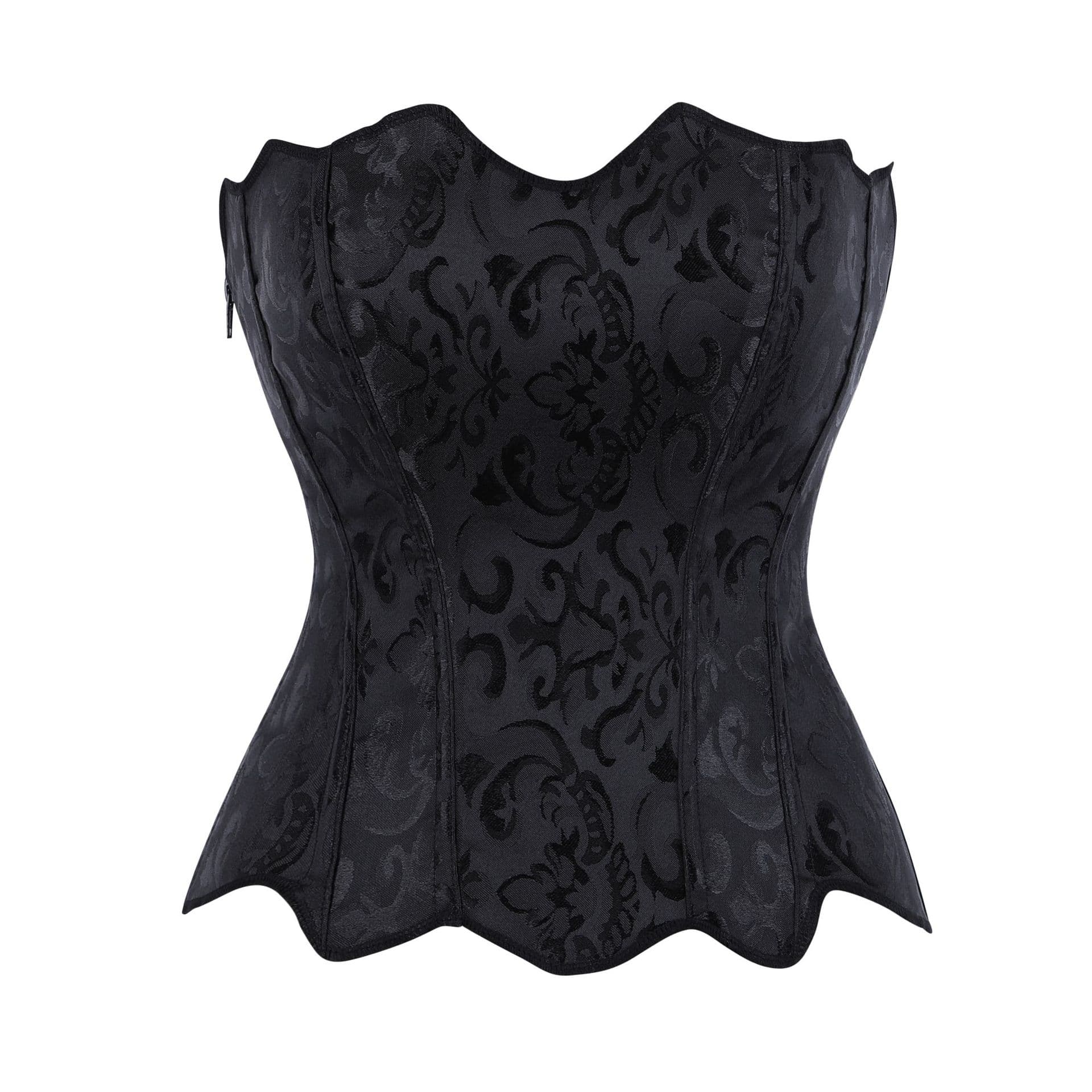 Jacquard zipper waist shaping top corset new jacquard irregular corset body corset for women