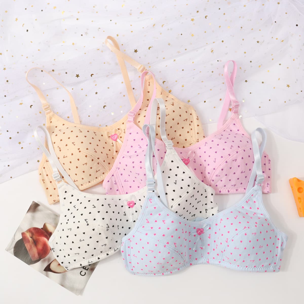 Wholesale Girls' Bra Camisole Women High School Junior High School Student Children Underwear Adolescent Development Period Big Kids Bandeau