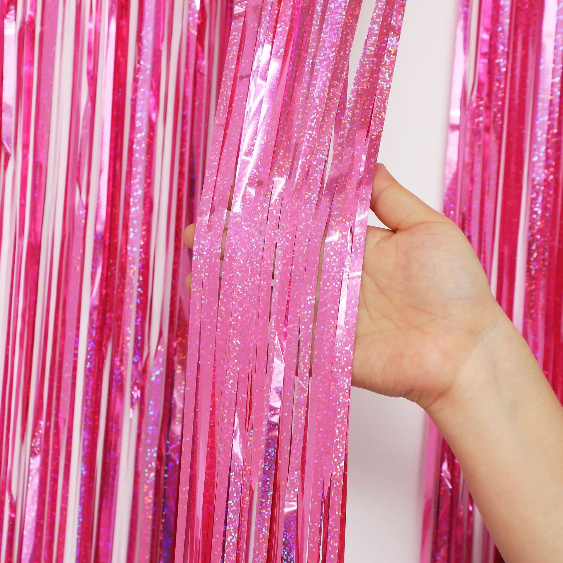 Laser Rain Curtain 1*2m Rain Curtain Stage Background Decoration for Party Event Setup Cross-border Supplies