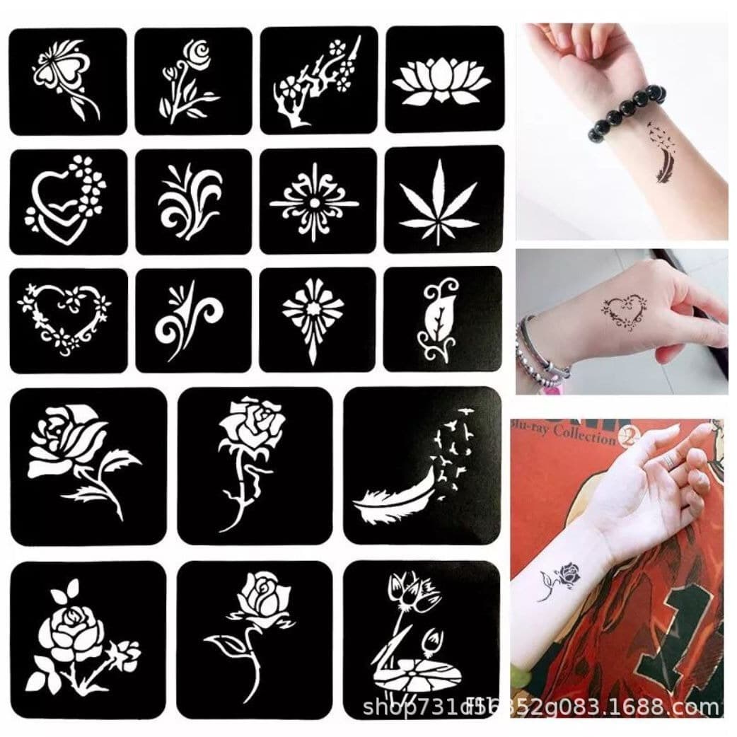Body Painting Hollow Tattoo Template Spray Painting Tattoo Template Embroidery Hina