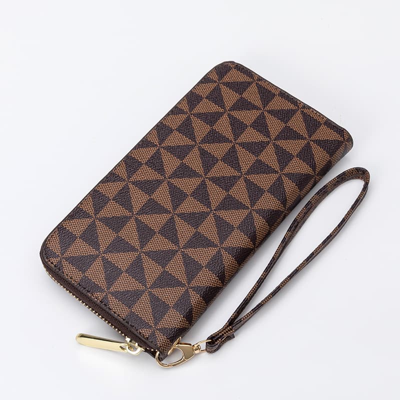 Men's and Women's Long Wallet with Printed Zipper Phone Pouch, Multi-functional Clutch Wallet with Multiple Card Slots, Amazon Source