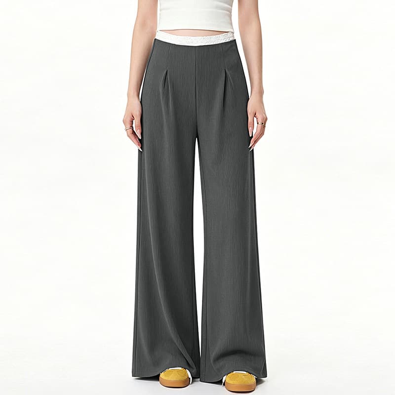 Pregnant women's pants slightly flared 2026 new elastic waistband comfortable and belly-friendly casual pants large size slimming wide-leg pants