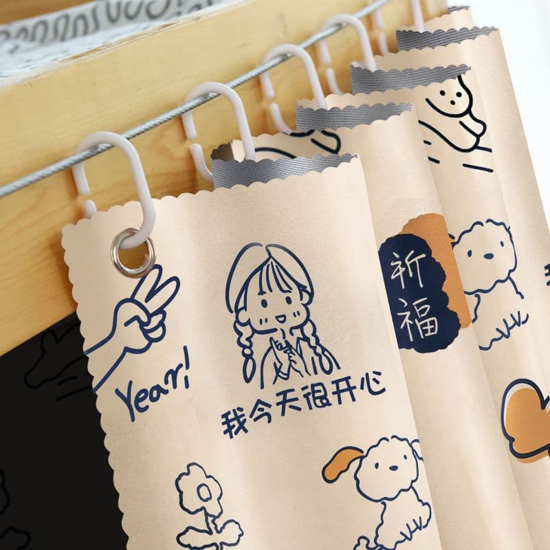 Yunjin bed curtain student dormitory blackout cloth upper and lower bunk bed university dormitory girl curtain curtain single can