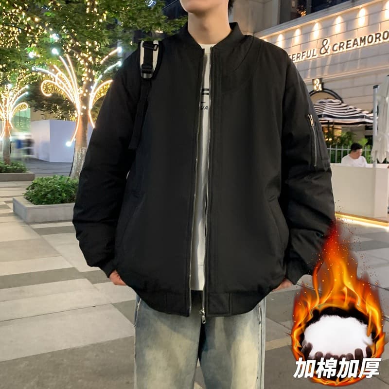 2024 Baseball Collar Jacket Cotton Jacket for Men and Women Winter Windproof Plus Velvet Thickened Cotton Coat Couple Thickened High Quality Cotton Jacket