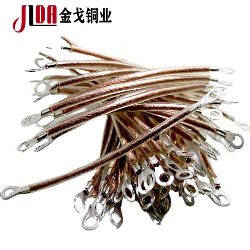 Processing various specifications of plastic-coated copper stranded wire for transformer distribution box grounding wire with transparent PVC jacket.