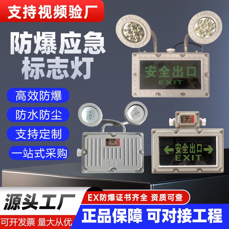 Firefighting Explosion-Proof Emergency Light Sign Light Two-in-One Dual-Head Dual-Purpose Light LED Light Source EX Explosion-Proof Safety Exit