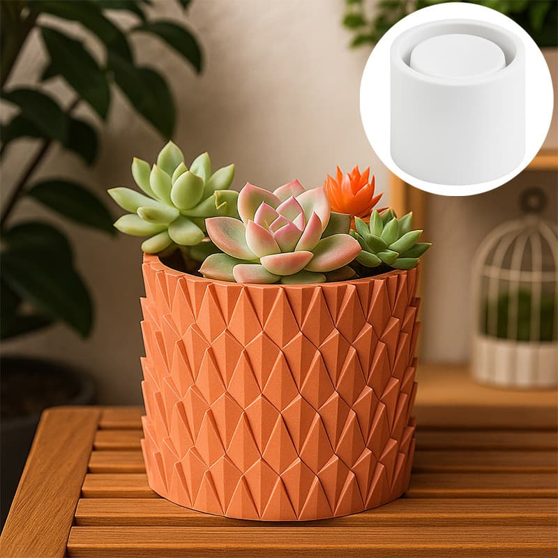 3D Pineapple Crown Silicone Flower Pot Mold Cement Plaster Planter Mold DIY Succulent Plant Pot Mold