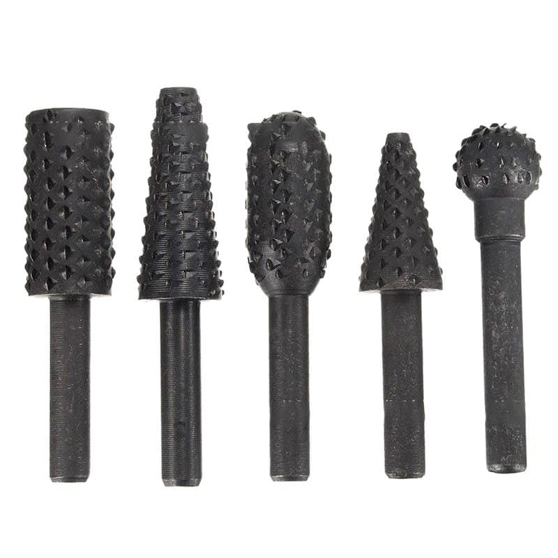 HSS Rotary Burr Drill Bit Rotary Mandrel Head 5pcs/set Polishing Accessories DIY Electric Grinding Head Woodworking Tool