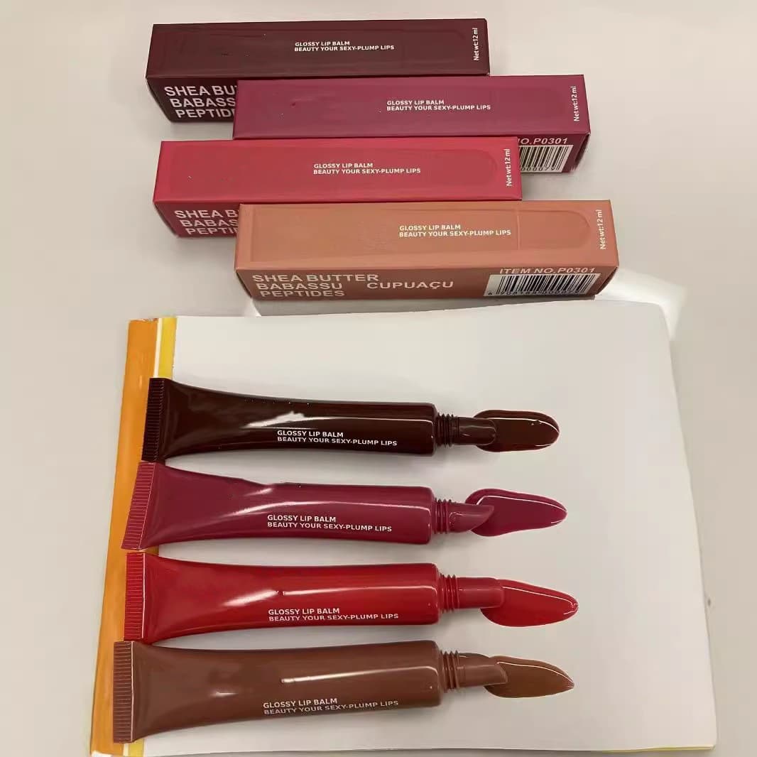 Cross-border Best-selling Tinted Lip Balm Lip Gloss OEM Custom Smooth Moisturizing Lip Balm Lip Care Wholesale for Export