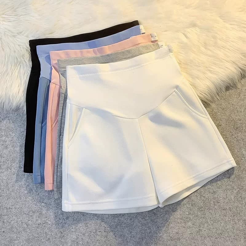 Maternity Shorts Summer Thin Style 2026 New Non-Compressive Belly Petite Five-Point Wide-Leg Pants Maternity Summer Wear
