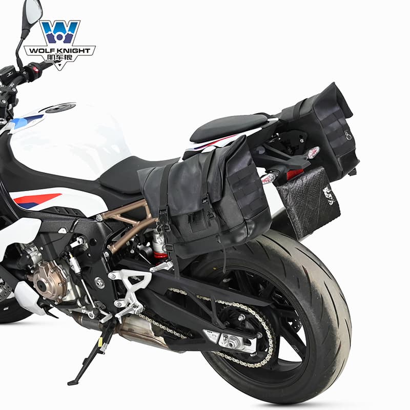 Muscle car wolf is suitable for 23 BMW S1000R side bags, which can hold helmets, half helmets and full helmets, modified quick release racks
