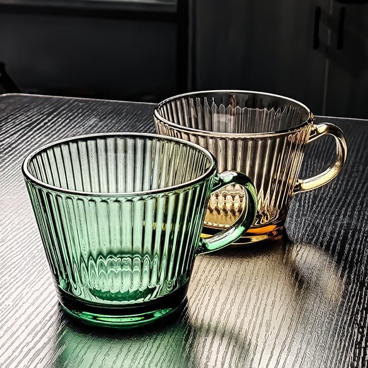 2025 New Crystal Glass Cup/Water Cup/Tea Cup/Beer Cup with Handle, High-Value Design, Heat Resistant