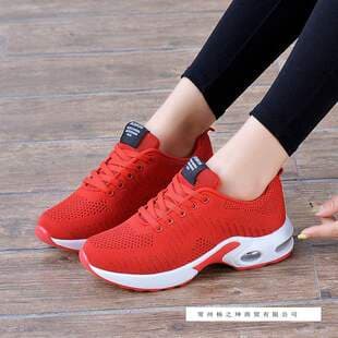Spring/Autumn Mesh Shoes Breathable Sports Shoes Women Lightweight Soft Sole Travel Shoes Air Cushion Running Shoes Anti-slip Casual Shoes Shock-absorbing